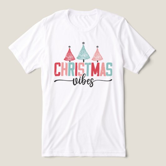 T-shirt En Tri-matière Vibes de Noël - Festive Tree Design (Design Recto)