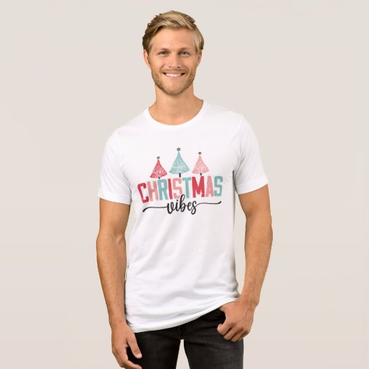 T-shirt En Tri-matière Vibes de Noël - Festive Tree Design (Recto plein)