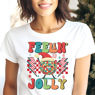 T-shirt En Tri-matière Vibes de Noël Jolly Retro