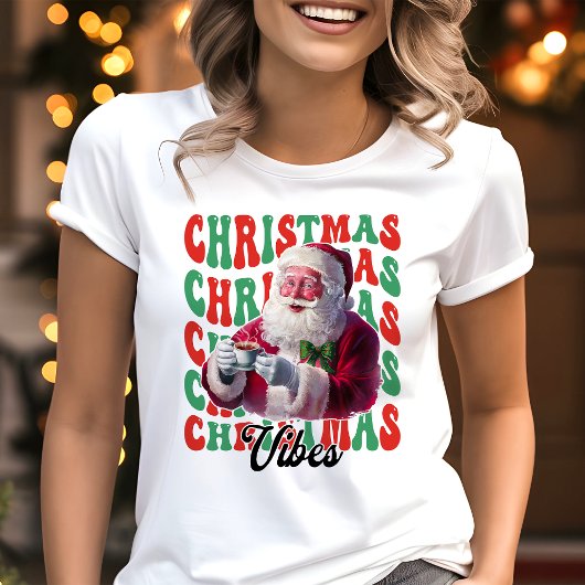 T-shirt En Tri-matière Vibes de Noël Père Noël