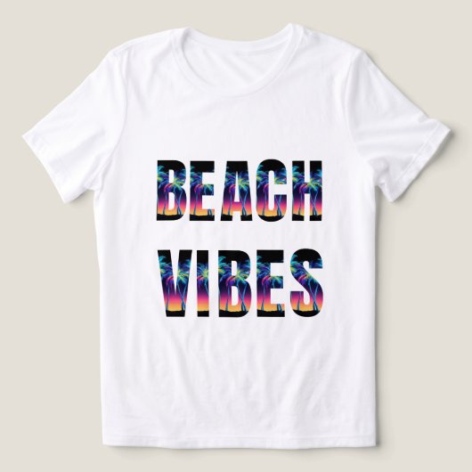 T-shirt En Tri-matière Vibes de plage pour femmes (Design Recto)