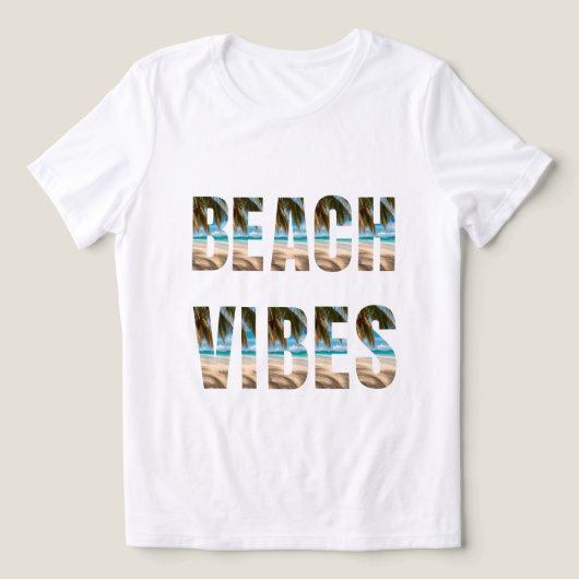 T-shirt En Tri-matière Vibes de plage pour femmes (Design Recto)