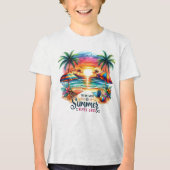 T-shirt En Tri-matière Vibes d'été Brushstroke Beach Sunset-34626 (Recto)