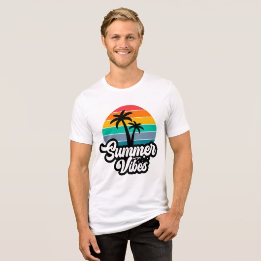 T-shirt En Tri-matière Vibes d'été Lac tropical Scène-32922 (Recto plein)