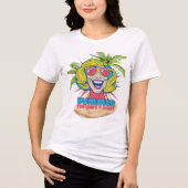 T-shirt En Tri-matière Vibes d'été super Tee souriante pour enseignants (Recto)