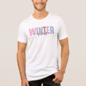 T-shirt En Tri-matière Vibes d'hiver - Typographie Pastel Soft (Recto)