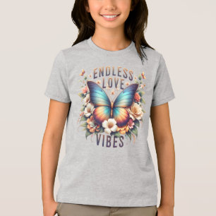 T-shirt En Tri-matière Vibrations d'amour sans fin Papillon Art-96281