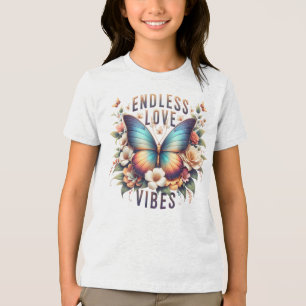 T-shirt En Tri-matière Vibrations d'amour sans fin Papillon Art-96281