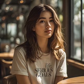 T-shirt En Tri-matière Vie Douce Objectifs Sérieux Esthétique Minimaliste