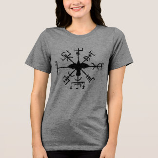 T-shirt En Tri-matière Viking Vegvisir Crow Sigil Black Raven Rune
