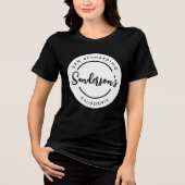 T-shirt En Tri-matière Ville Personnalisée Lieu Lieu Nom Cercle (Recto)