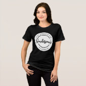 T-shirt En Tri-matière Ville Personnalisée Lieu Lieu Nom Cercle (Recto plein)