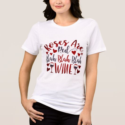 T-shirt En Tri-matière Vin de la Saint-Valentin amusant et moderne (Recto)