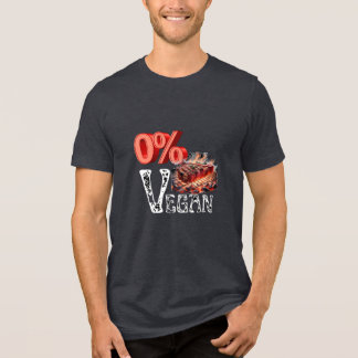 T-shirt En Tri-matière Vintage 0% Vegan Addiction Aliments
