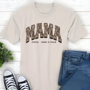 T-shirt En Tri-matière Vintage en cuir n'dentelle Pays Varsville Mama