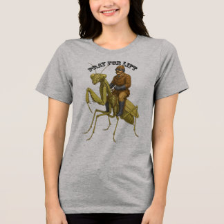 T-shirt En Tri-matière Vintage Pilot Riding a Giant Praying Mantis URM