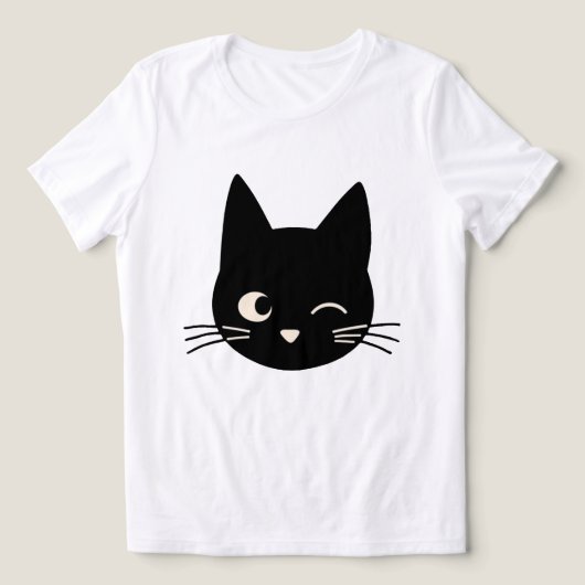 T-shirt En Tri-matière Visage de chat noir mignon (Design Recto)