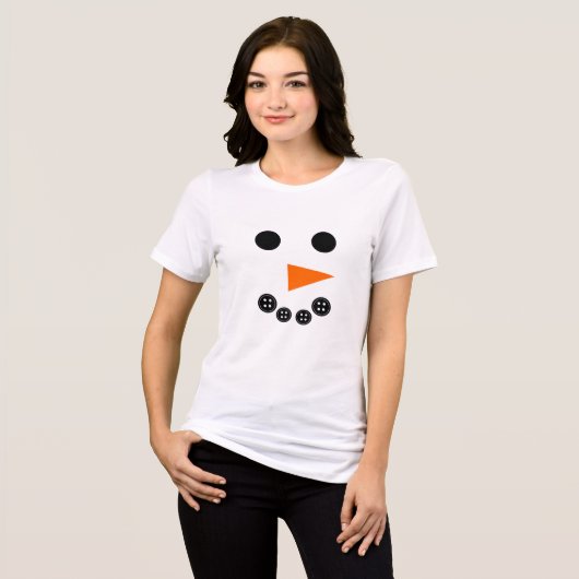 T-shirt En Tri-matière Visage de motoneige mignon (Recto plein)