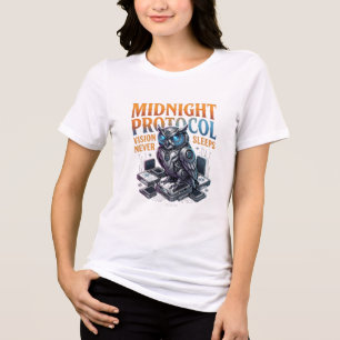 T-shirt En Tri-matière Vision du protocole de minuit N'endort jamais Cybe