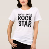 T-shirt En Tri-matière VIVRE COMME UN ROCK STAR, T-shirt (Recto)