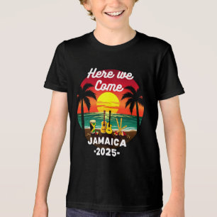 T-shirt En Tri-matière Voici Nous Venons Jamaïque 2025 Filles Trip Famill