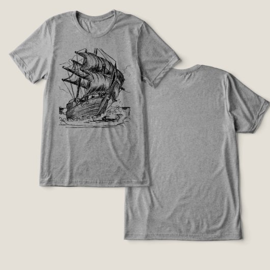 T-shirt En Tri-matière Voile terminée (Design Recto & Verso)