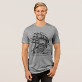 T-shirt En Tri-matière Voile terminée (Recto plein)