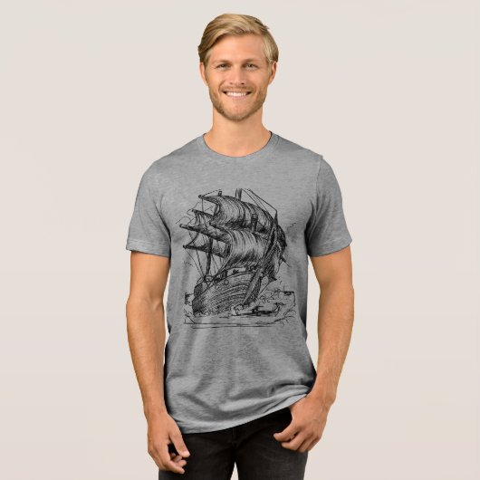 T-shirt En Tri-matière Voile terminée (Recto plein)