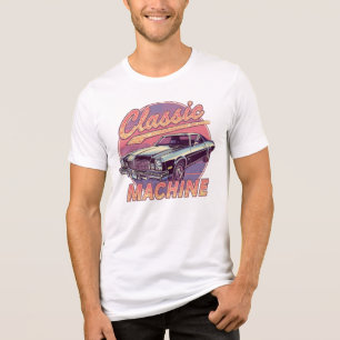 T-shirt En Tri-matière Voiture Rétro Années 80 "Classic Machine"