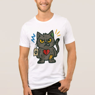 T-shirt En Tri-matière Voodoo Chat - Grumpy Charm Design de dessin