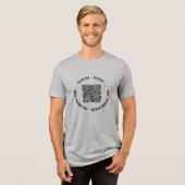 T-shirt En Tri-matière Votre code QR et votre texte personnalisé Modèle p (Recto plein)