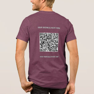 T-shirt En Tri-matière Votre code QR et votre texte personnalisé professi