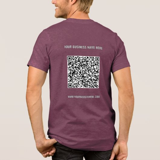 T-shirt En Tri-matière Votre code QR et votre texte personnalisé professi (Verso)