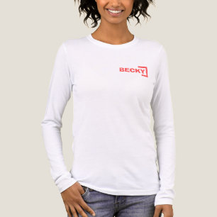 T-shirt En Tri-matière Votre nom dans un crochet rouge, logo minimaliste