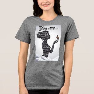 T-shirt En Tri-matière Vous Êtes Une Femme Forte Et Belle Silhouette Typo