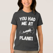 T-shirt En Tri-matière Vous M'Avez Eu Chez Planes Typographie, Aviation,  (Recto)