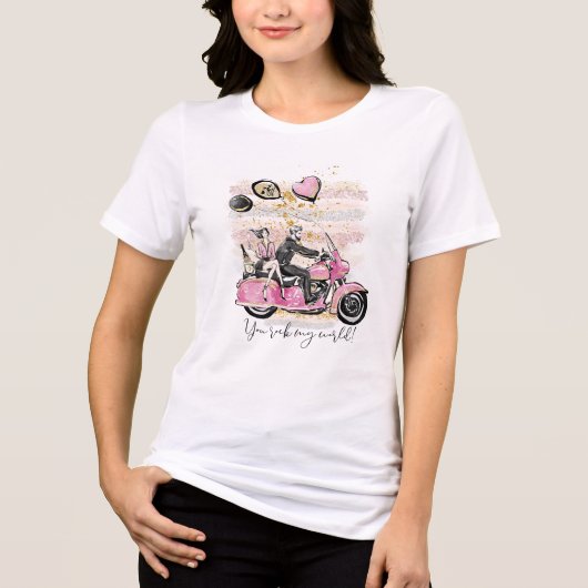 T-shirt En Tri-matière Vous Rock Mon Monde | Sublimation de motocyclette  (Recto)