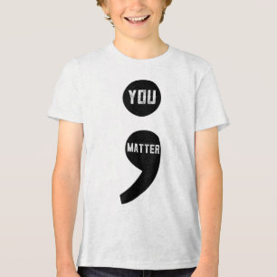 T-shirt En Tri-matière Vous Semicolon Sensibilisation à la prévention du