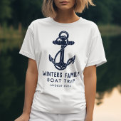 T-shirt En Tri-matière Voyage en bateau de famille nautique Ancre bleue m
