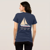 T-shirt En Tri-matière Voyage en bateau familial personnalisé sur le thèm (Verso intégral)