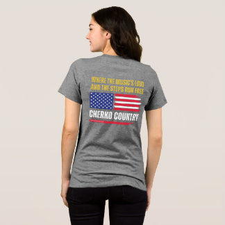 T-shirt En Tri-matière (W-Gris) Drapeau américain / La musique est forte