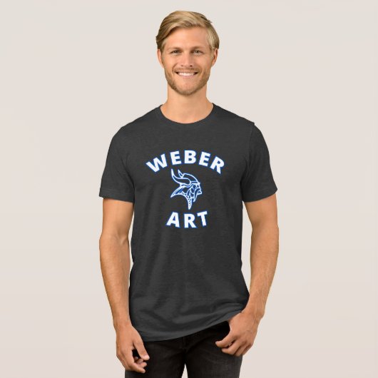 T-shirt En Tri-matière Weber Art (lettres blanches/contour bleu) (Recto plein)