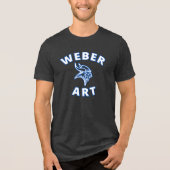 T-shirt En Tri-matière Weber Art (lettres blanches/contour bleu) (Recto)
