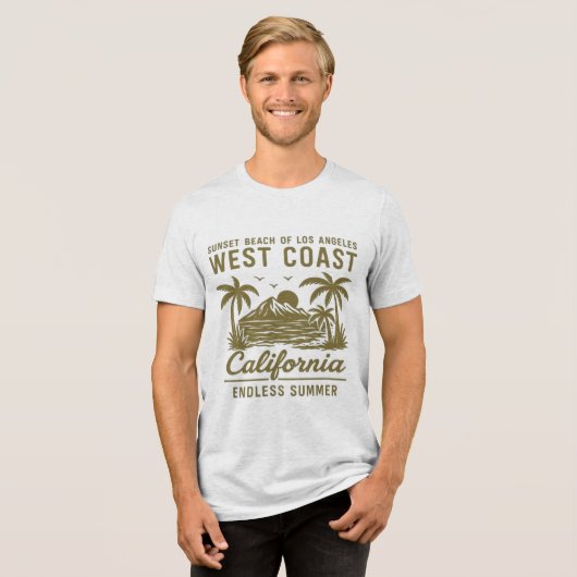 T-shirt En Tri-matière West Coast Vibes - California Sunset Escape (Recto plein)