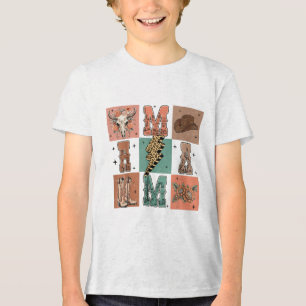 T-shirt En Tri-matière Western Mama Cowboy Cowgirl Mothers Day Maman Coun