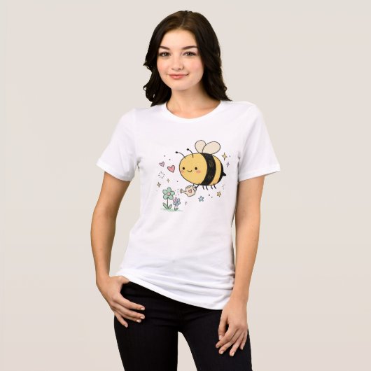 T-shirt En Tri-matière  Whimsical Bumblebee Nature Lover  (Recto plein)