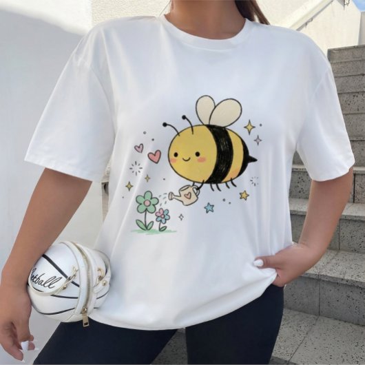 T-shirt En Tri-matière  Whimsical Bumblebee Nature Lover 