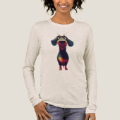 T-shirt En Tri-matière  Whimsical Dachshund Character Illustration (Recto)