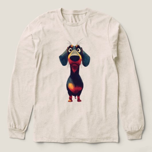 T-shirt En Tri-matière  Whimsical Dachshund Character Illustration (Motif devant)