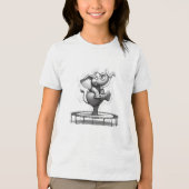 T-shirt En Tri-matière Whimsical Elephant on Trampoline – Cute Playfull (Recto)